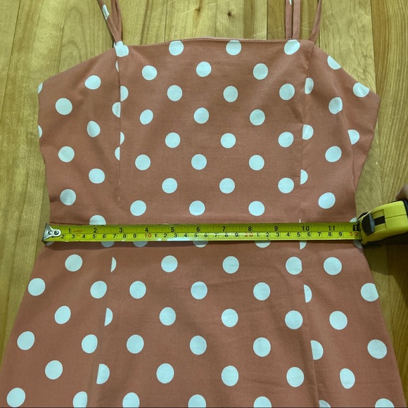 FOREVER 21 polka dot mini peach dress - Picture 4 of 7